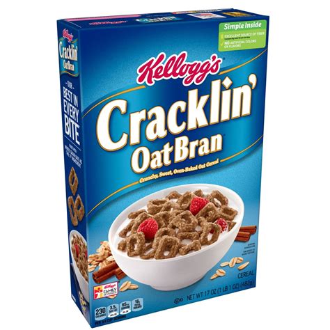 Kellogg's Cracklin' Oat Bran Breakfast Cereal, Original, 17 Oz ...