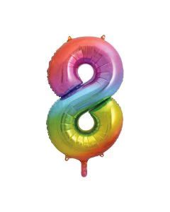 Buy 34" Giant Foil Rainbow Number "8" Balloon from Dollar General ...