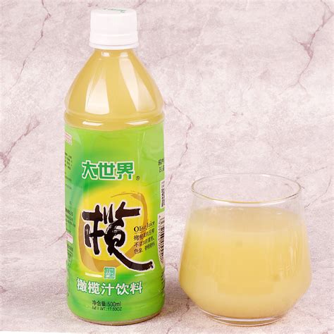 福州特产大世界橄榄汁瓶清凉一夏甘甜饮料回甘清爽500ml*12-阿里巴巴