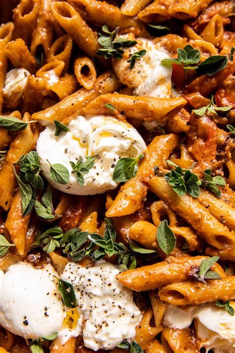 Creamy sun dried tomato pasta with melted burrata – Artofit