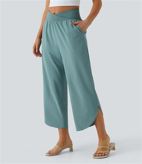 Wholesale Breezeful™ High Waisted Crossover Quick Dry Resort Pants with ...
