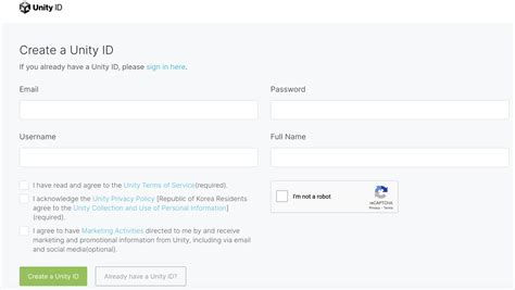 How to Create Unity Account 的图像结果
