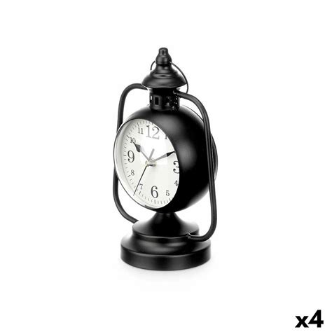Horloge de table Lampe Noir Métal 17 x 25 x 11,3 cm (4 Unités) | Leroy ...