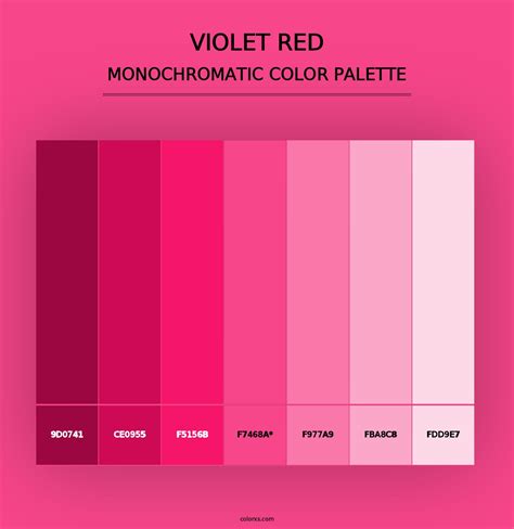 Violet Red color palettes - colorxs.com