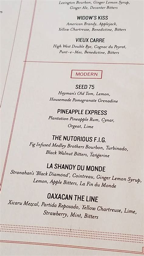 Menu at Seed Kitchen & Bar, Marietta