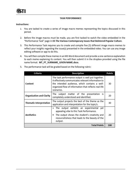 Image result for Performance Task 1