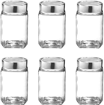 Buy MILTON Treo Cube Storage Glass Jar, Set of 6, 180 ml Each ...