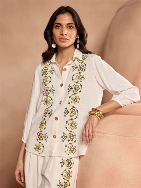Rhea Embroidered Shirt – Style Island