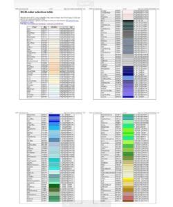 RGB Color Chart PDF 的图像结果
