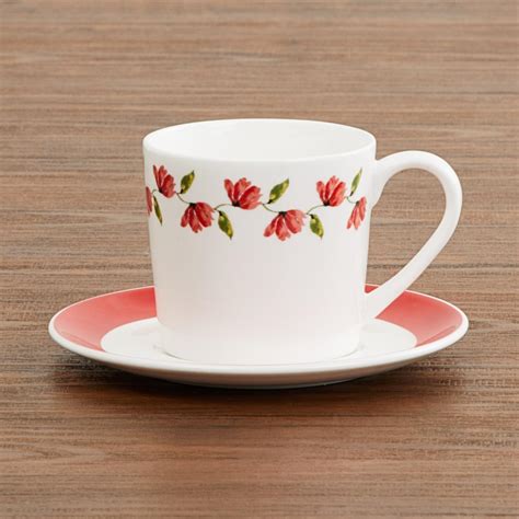 Buy Mandarin Printed Bone China Cups and Saucers - Set Of 12 Pcs. from ...