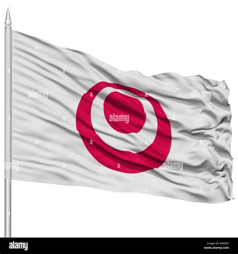 Isolated Okinawa Japan Prefecture Flag on Flagpole Stock Photo - Alamy
