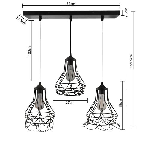 3-Lights Linear Cluster Chandelier Folding Black Diamond Hanging Penda ...