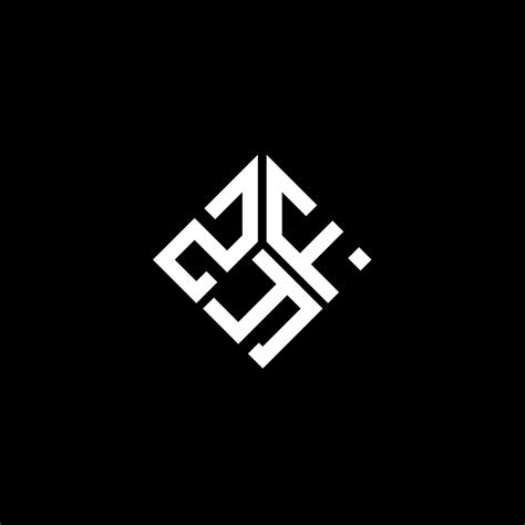 ZYF letter logo design on black background. ZYF creative initials ...