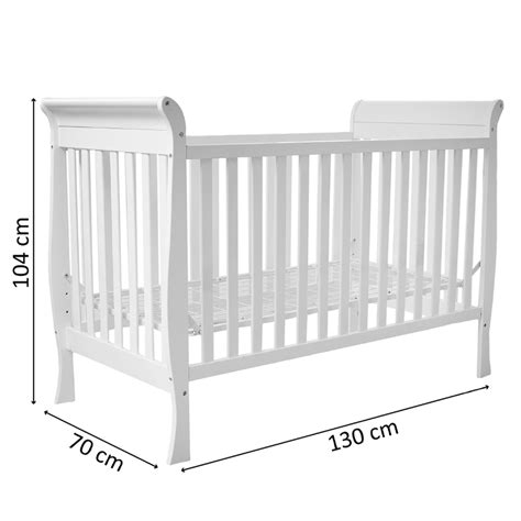 Cuna para bebé 3 posiciones de madera blanca