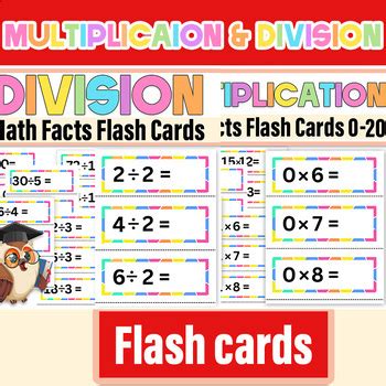 Math Flashcards Multiplication Division 的图像结果