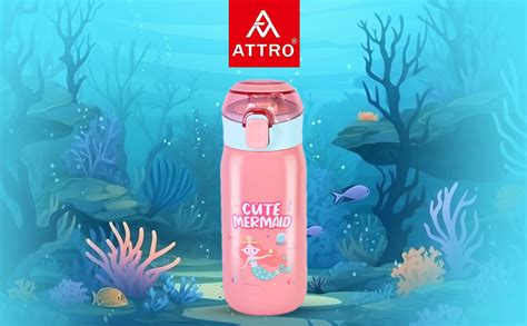 Buy Attro Smart Sipper 500ml Insulated Steel Bottle Come with Dinosaur ...