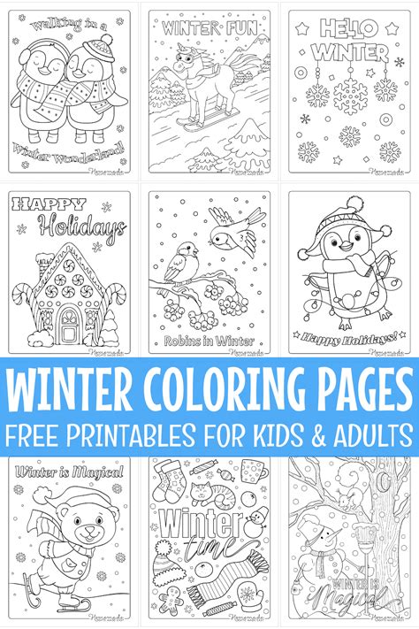 92 Best Winter Coloring Pages | Free Printable Downloads