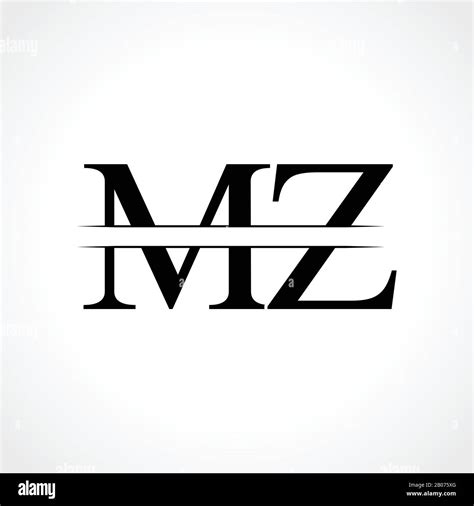 Initial MZ Logo Design Geometric and Circle Style, Logo Business ...