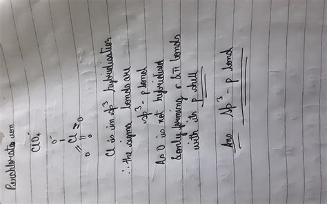 all the four Sigma bonds in perchlorate ion are.explanation nahi pata ...