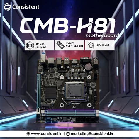 Consistent H-81 Motherboard 4th Gen i3, i5, i7, DDR3 Slots for RAM, Mo ...