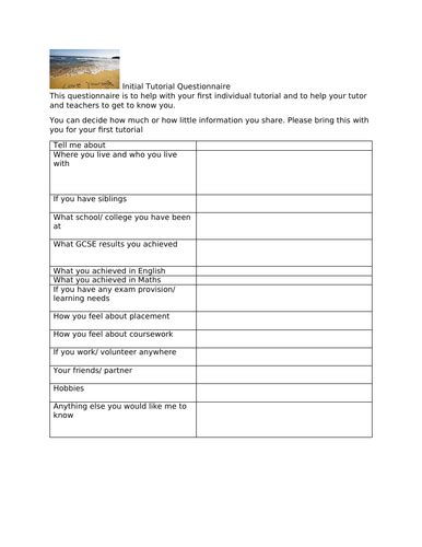 Tutorial Questionnaires 的图像结果