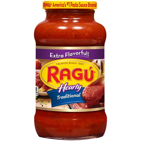 Ragu Hearty Traditional Pasta Sauce 24 oz. - Walmart.com - Walmart.com
