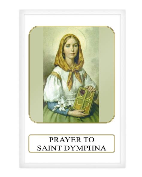 Saint Dymphna, Prayer Card, St Dymphna, Saint Depression and Mental ...
