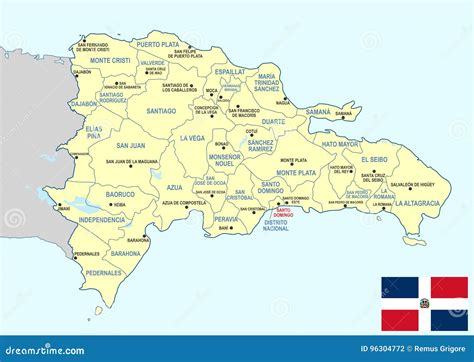 Dominican Republic Map With Cities Dominican Republic Map Images