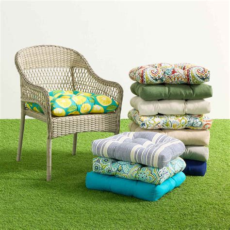 Tahiti Beige Outdoor Wicker Seat Cushion | At Home