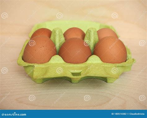 Half dozen eggs carton stock photo. Image of packet - 180514382