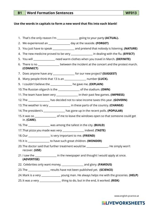 Word Formation Practice 的图像结果