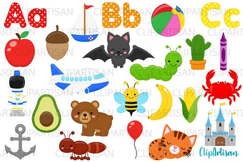 Alphabet Clip Art, ABC Illustrations Graphic by ClipArtisan · Creative ...