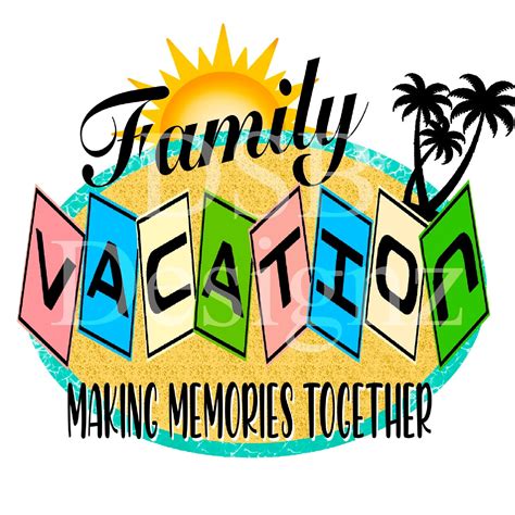 Family Beach Vacation Clip Art