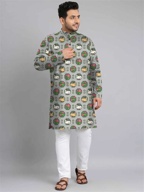 Kalamkari Cow Digital Printed Plus Size Kurta | Guniaa