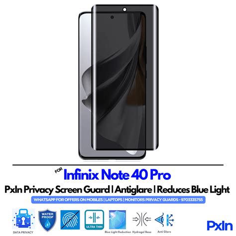 Privacy Screen Guard for Infinix Note 40 Pro 5G Mobile | No.1
