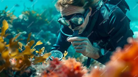 Premium AI Image | Marine biologist researching ocean ecosystems