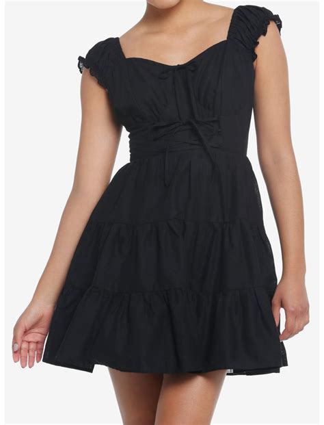 Thorn & Fable Black Tiered Dress | Hot Topic