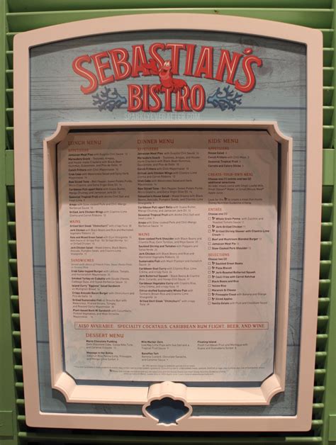 Sebastian's Bistro Menu and Review - Sparkly Ever After