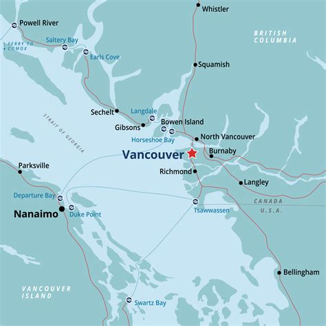 Downtown Vancouver British Columbia Map