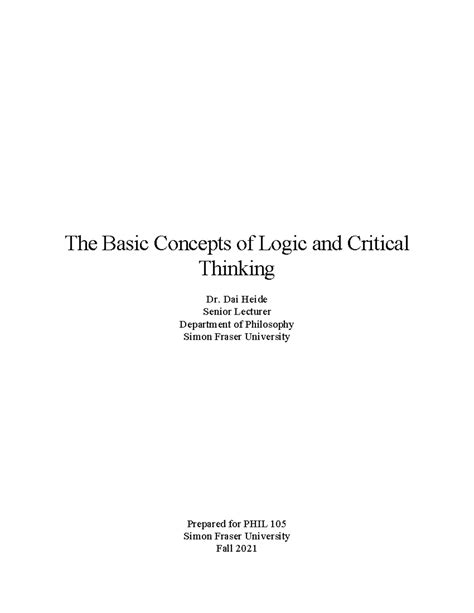 Logic and Critical Thinking Freshman Course Questions 的图像结果