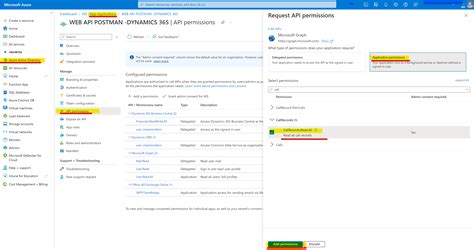 Image result for Azure. API Permissions Screen