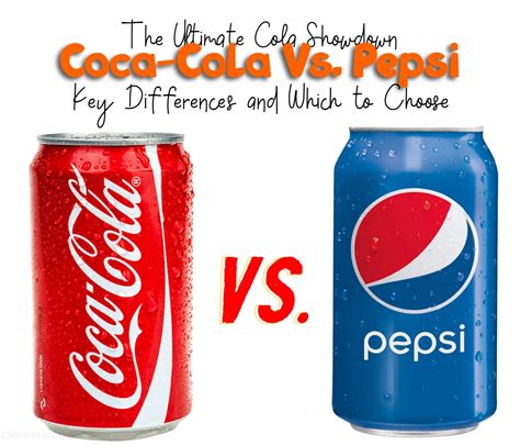 Coca-Cola Vs. Pepsi: The Ultimate Cola Showdown