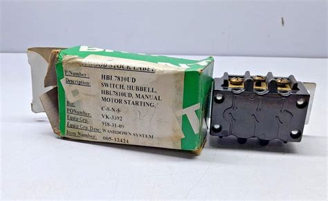 Bryant 30003 Manual Starting Motor Hubbell HBL7810UD Switch Without Ov ...