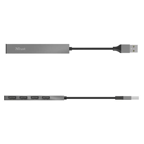 Adapter TRUST Halyx USB hub sa 4xUSB porta sivi - Mob-Shop