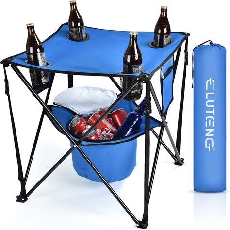 ELUTENG Folding Camping Table with Cooler Built-in, India | Ubuy