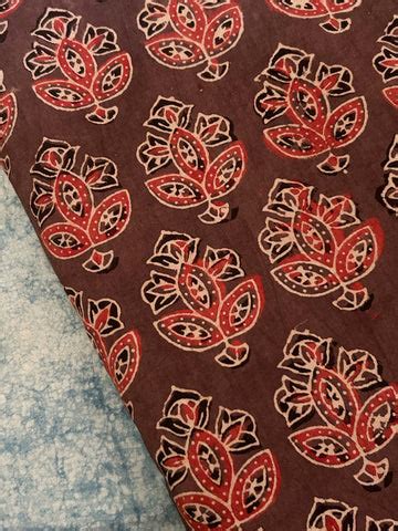 Natural Dyes Handblock Ajrakh Cotton Fabric 340 INR/metre ...