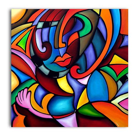 Tamatina Modern Art Canvas Painting | Colorful Faces | Abstract Art ...