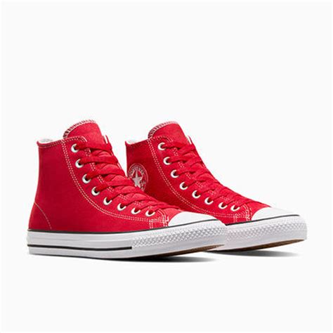 Converse CONS Chuck Taylor All Stars Pro Hi Skate Shoes - Red / White ...