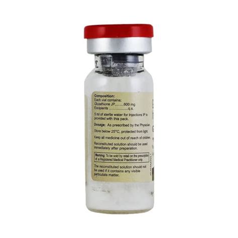 Glutone 600 MG Powder For Injection (1): Uses, Side Effects, Price ...