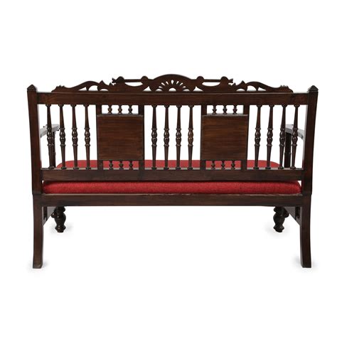 Riviera Low Rise Double Seater Sofa in Teakwood with Walnut Finish (51 ...